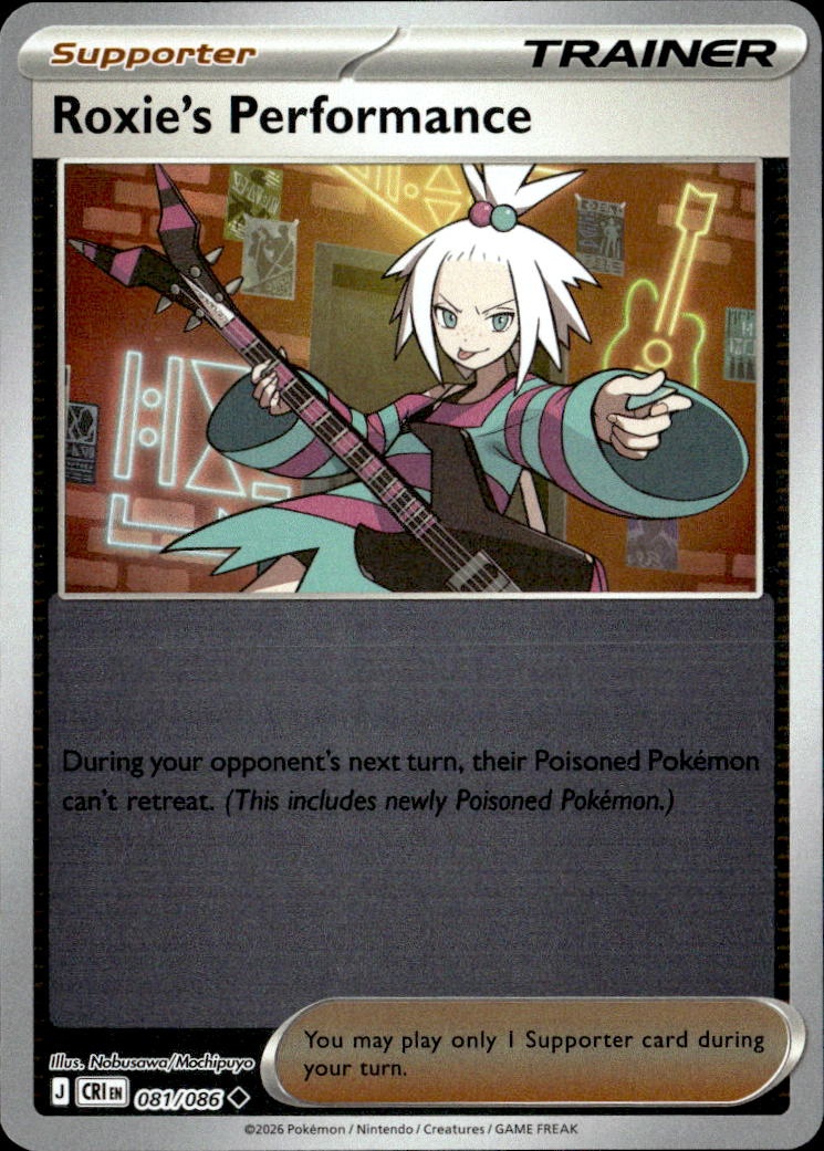 2026 Pokemon Cri En Roxie'S Performance graded slab