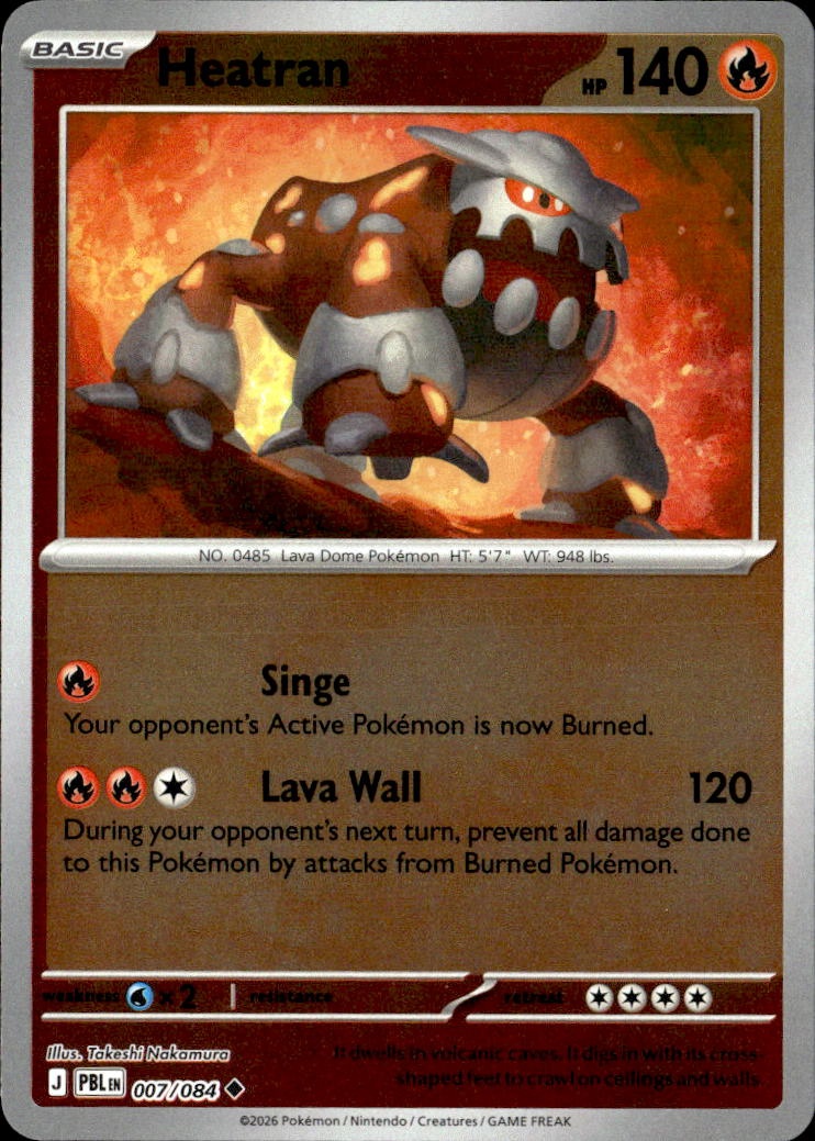 2026 Pokemon Pbl En Heatran graded slab