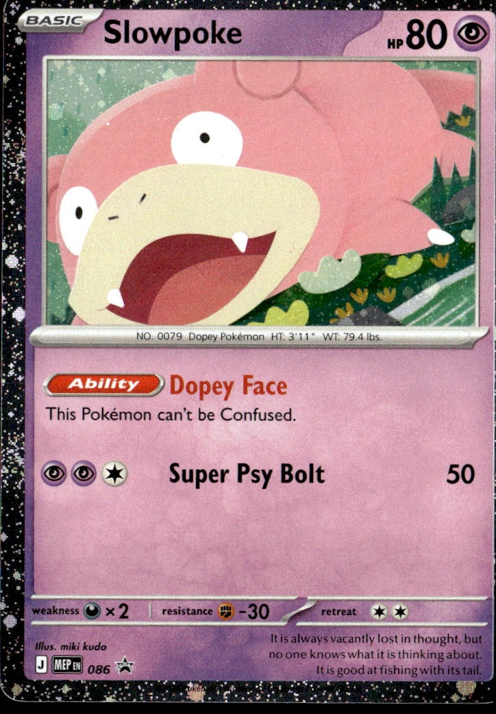 2025 Pokemon Mep En Slowpoke graded slab