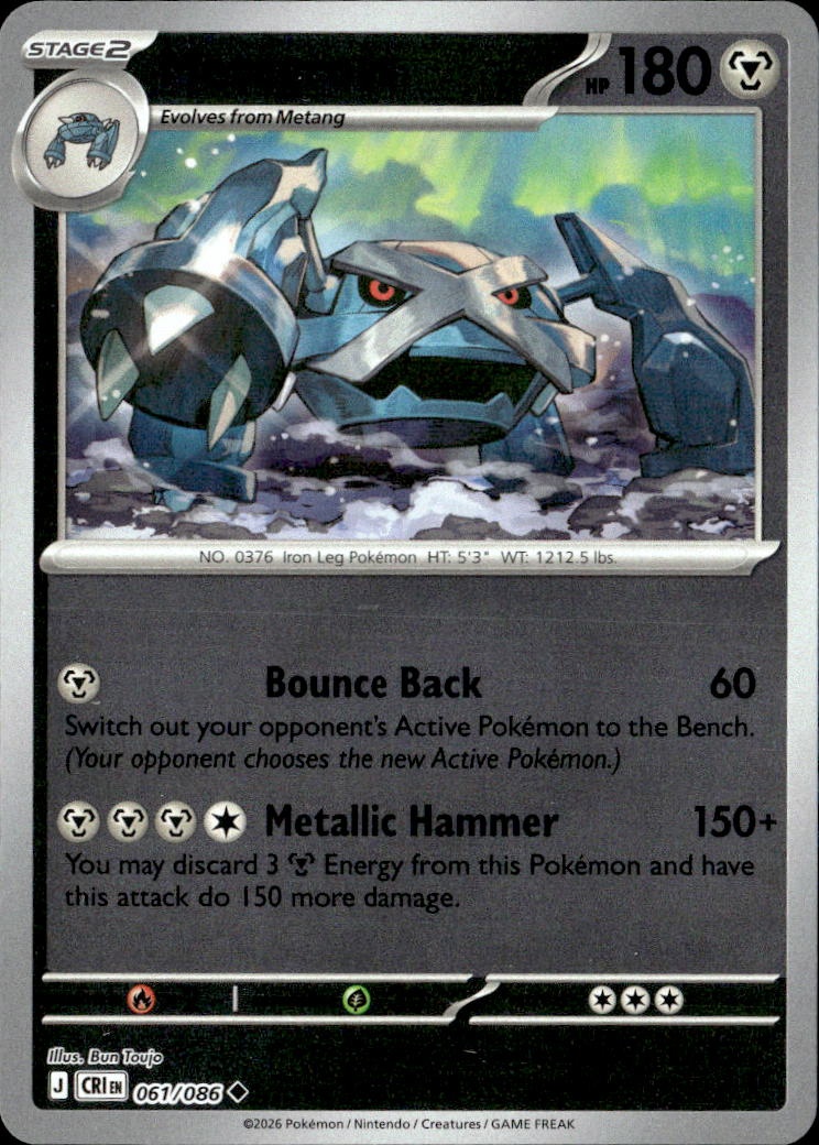 2026 Pokemon Cri En Metagross graded slab