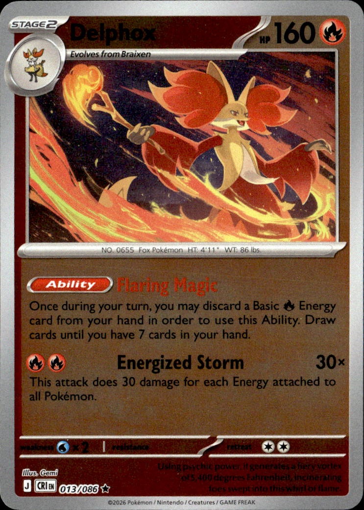 Delphox graded slab