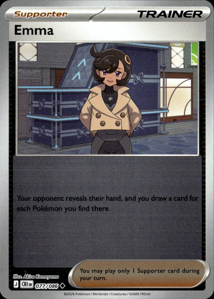 2026 Pokemon Cri En Emma graded slab