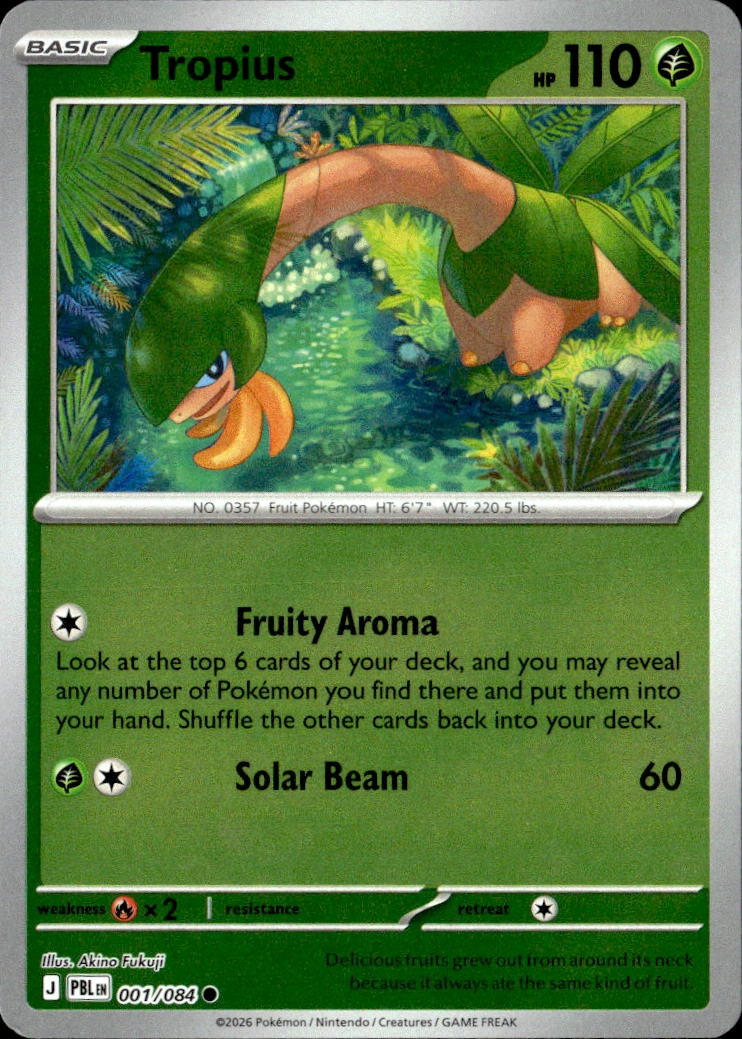 2026 Pokemon Pbl En Tropius graded slab