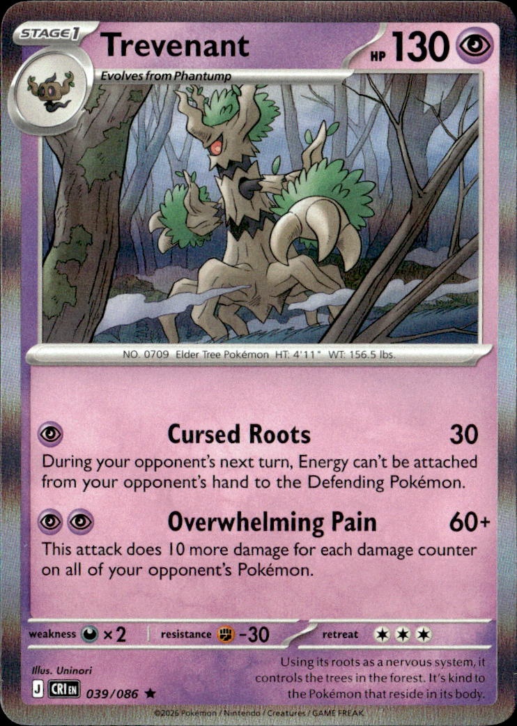 2026 Pokemon Cri En Trevenant graded slab