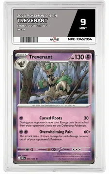 2026 POKEMON CRI EN Chaos Rising-HOLO #039 TREVENANT MPE 9 MINT — graded card up for auction