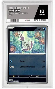 2026 POKEMON CRI EN Chaos Rising-REV HOLO #025 WIMPOD MPE 10 GEM/MT — graded card up for auction