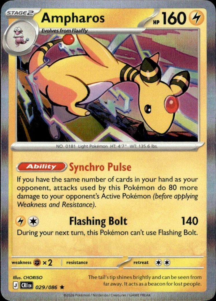 2026 Pokemon Cri En Ampharos graded slab