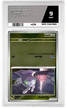 2026 POKEMON CRI EN Chaos Rising-REV HOLO #066 GOOMY MPE 9 MINT — graded card up for auction