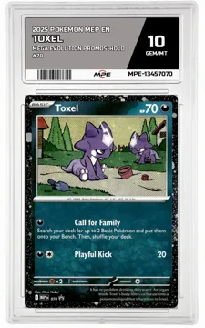 2025 POKEMON MEP EN Mega Evolution Promos-HOLO #78 TOXEL MPE 10 GEM/MT — graded card up for auction