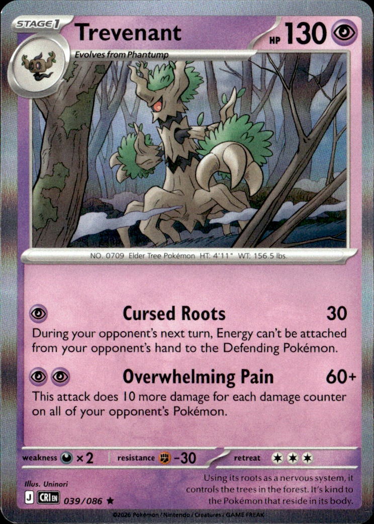 2026 Pokemon Cri En Trevenant graded slab