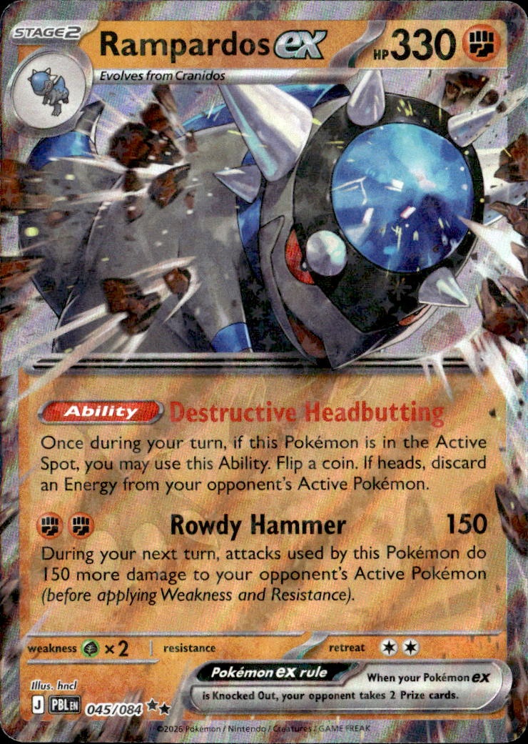 Rampardos Ex graded slab
