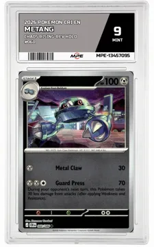 2026 POKEMON CRI EN Chaos Rising-REV HOLO #060 METANG MPE 9 MINT — graded card up for auction