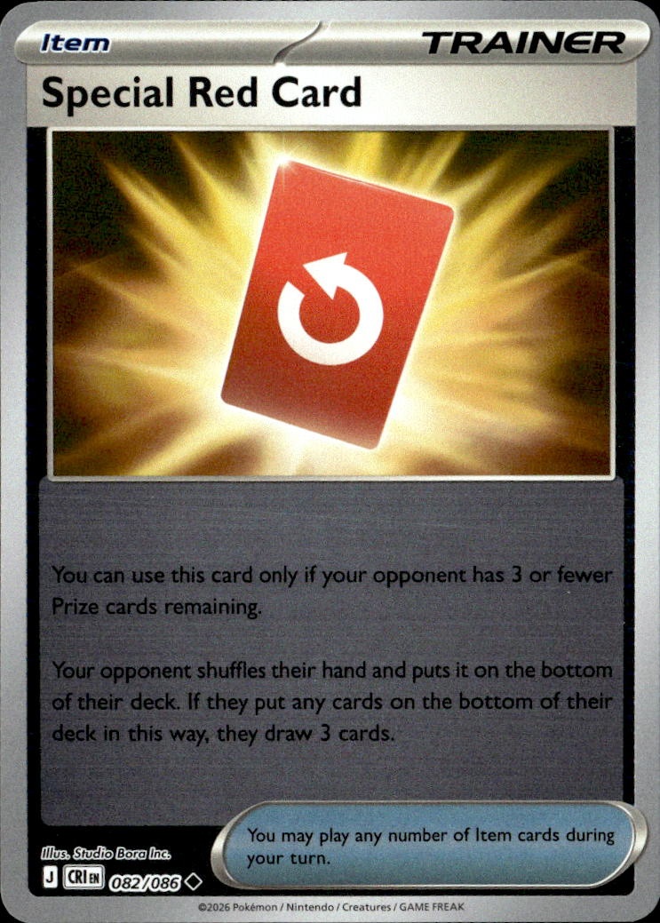 2026 Pokemon Cri En Special Red Card graded slab
