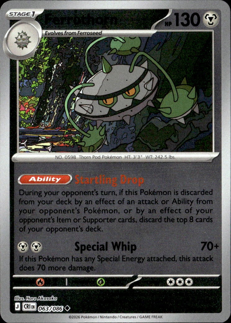 2026 Pokemon Cri En Ferrothorn graded slab