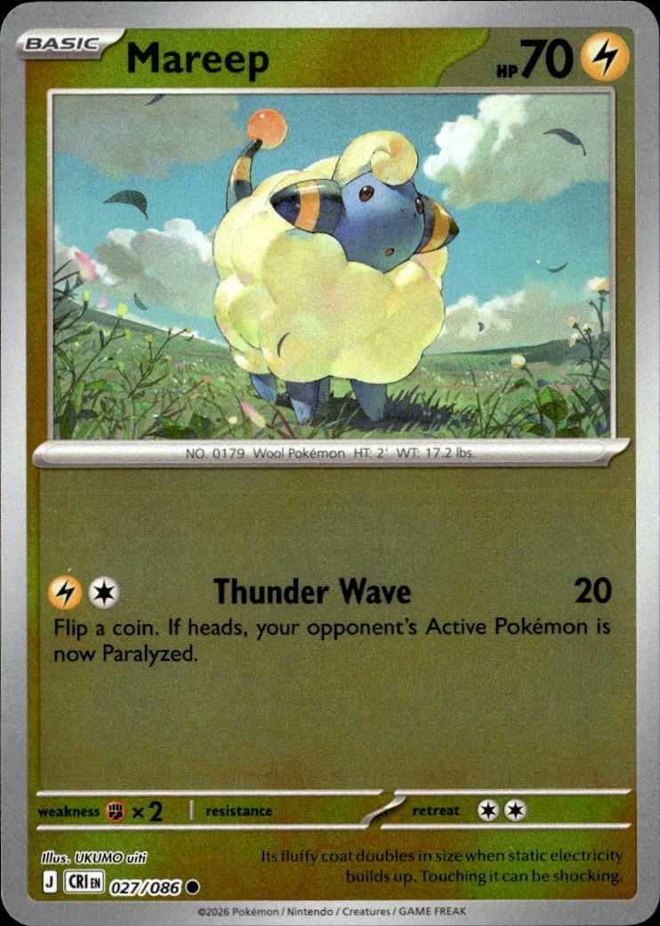 2026 Pokemon Cri En Mareep graded slab