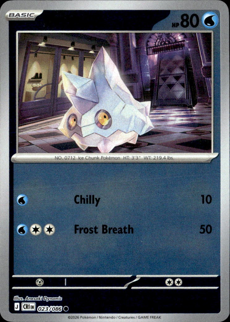 2026 Pokemon Cri En Bergmite graded slab