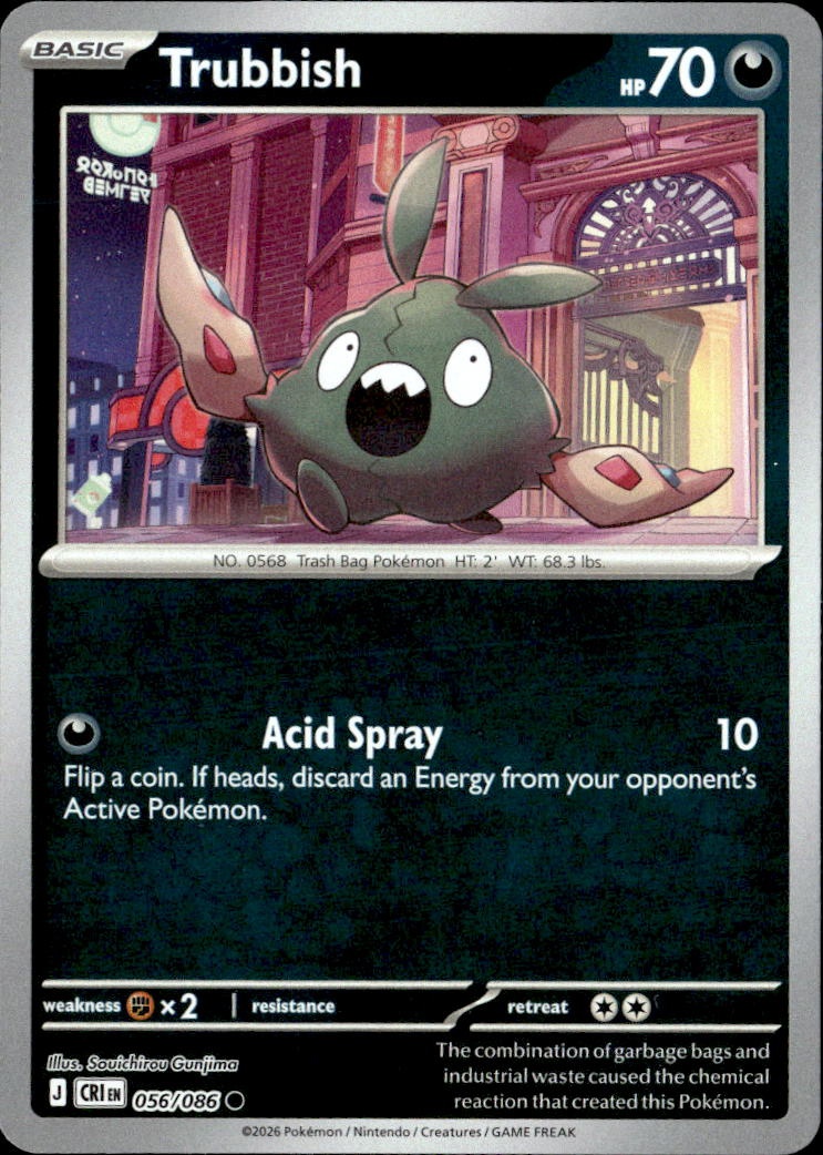 2025 Pokemon Wht En Trubbish graded slab