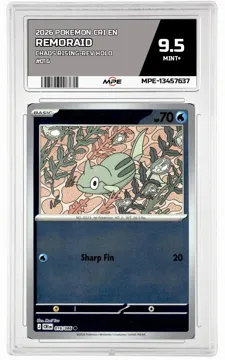 2026 POKEMON CRI EN CHAOS RISING-REV HOLO #016 Remoraid MPE 9.5 MINT+ — graded card up for auction