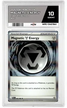 2026 POKEMON CRI EN CHAOS RISING-HOLO #085 Magnetic Energy MPE 10 GEM/MT — graded card up for auction