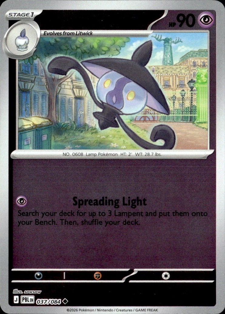 2026 Pokemon Pbl En Lampent graded slab