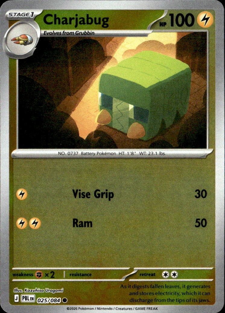 2026 Pokemon Pbl En Charjabug graded slab