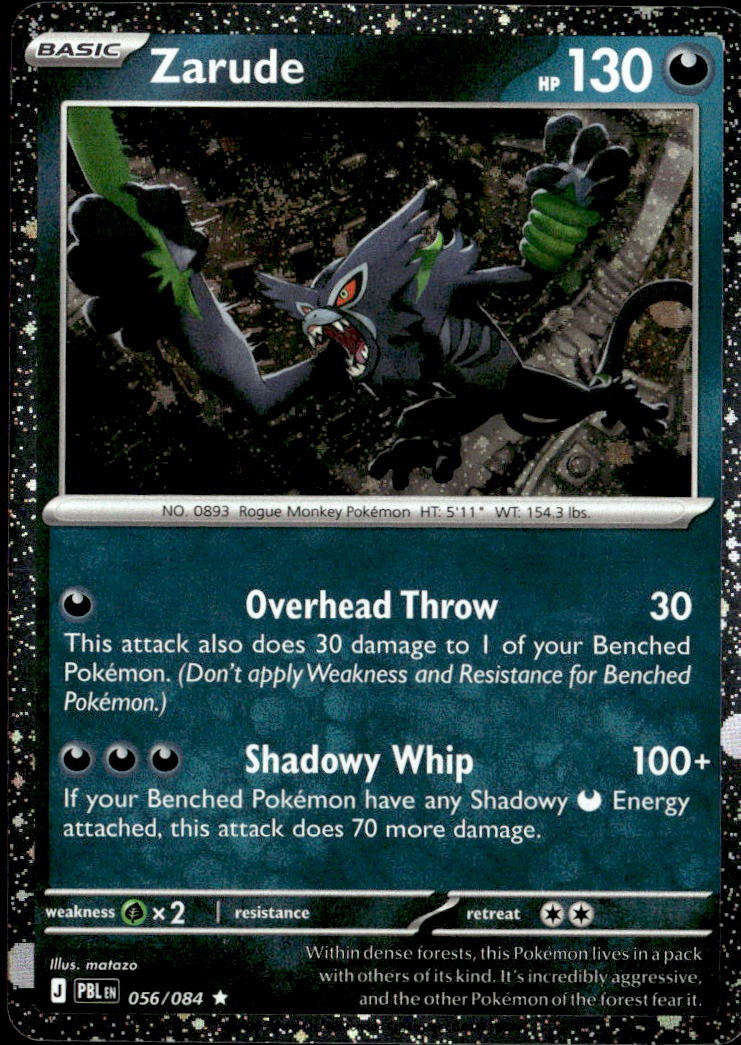 2026 Pokemon Pbl En Zarude graded slab