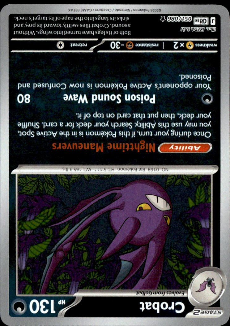 2026 Pokemon Cri En Crobat graded slab