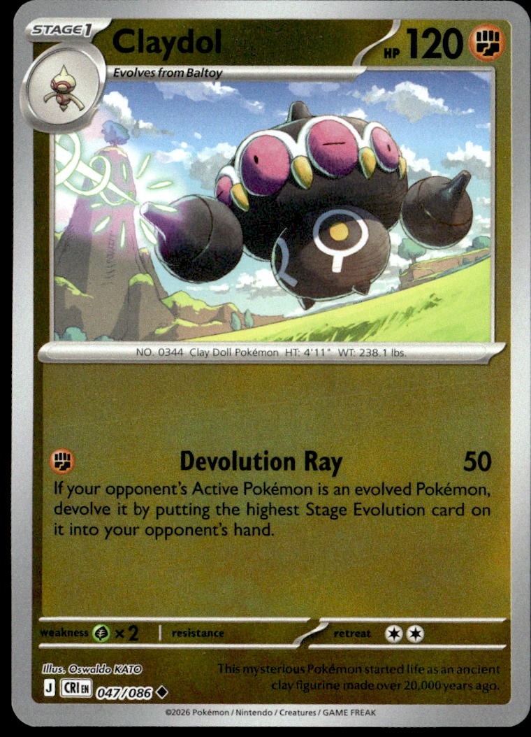 2026 Pokemon Cri En Claydol graded slab