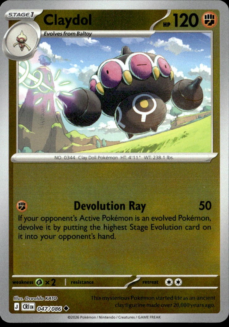 2026 Pokemon Cri En Claydol graded slab