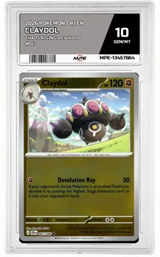 2026 POKEMON CRI EN CHAOS RISING-REV HOLO #047 Claydol MPE 10 GEM/MT — graded card up for auction