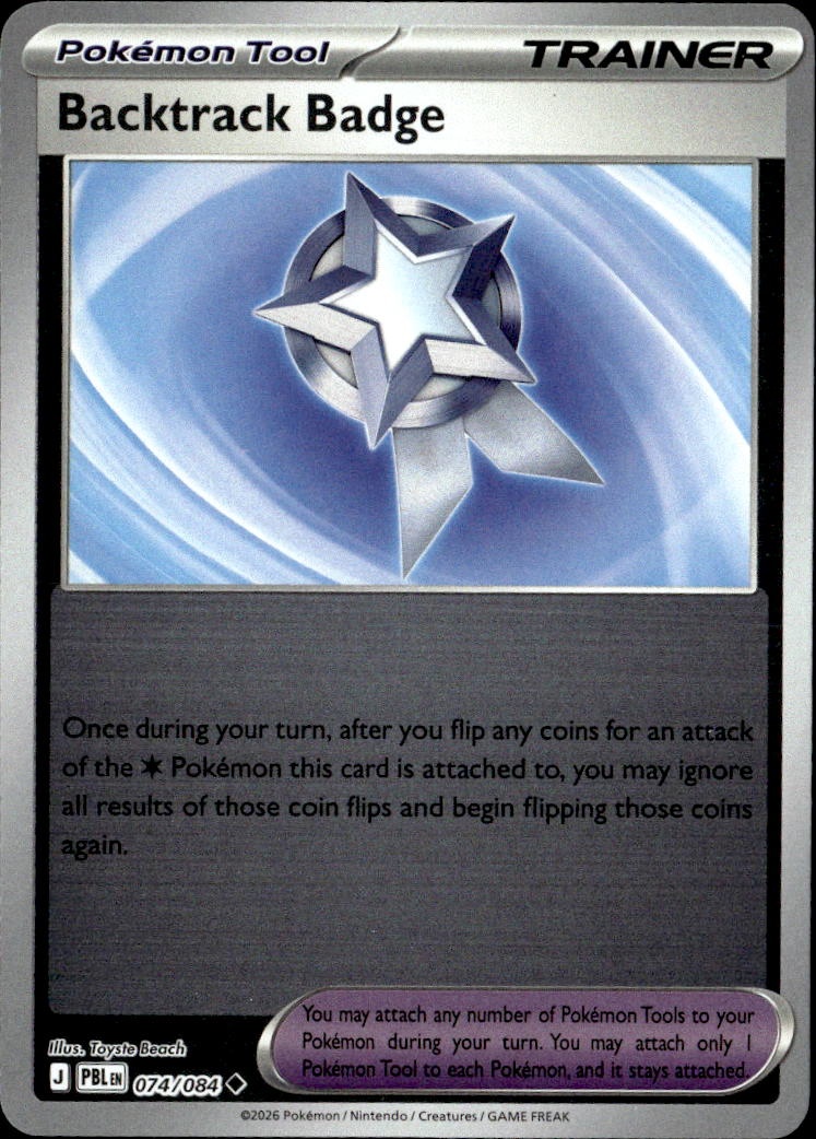 2026 Pokemon Pbl En Backtrack Badge graded slab