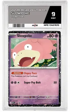 2025 ME MEGA EVOLUTION PROMO COSMOS HOLO #086 SLOWPOKE MPE 9 MINT — graded card up for auction