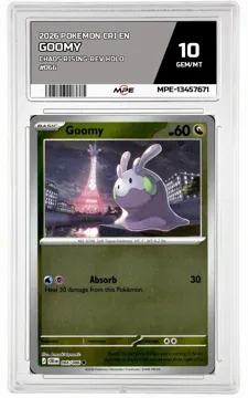 2026 POKEMON CRI EN CHAOS RISING-REV HOLO #066 Goomy MPE 10 GEM/MT — graded card up for auction