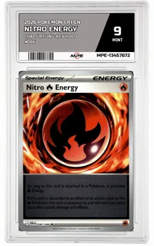 2026 POKEMON CRI EN CHAOS RISING-REV HOLO #086 Nitro Energy MPE 9 MINT — graded card up for auction
