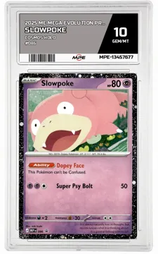 2025 ME MEGA EVOLUTION PROMO Cosmos Holo #086 SLOWPOKE MPE 10 GEM/MT — graded card up for auction