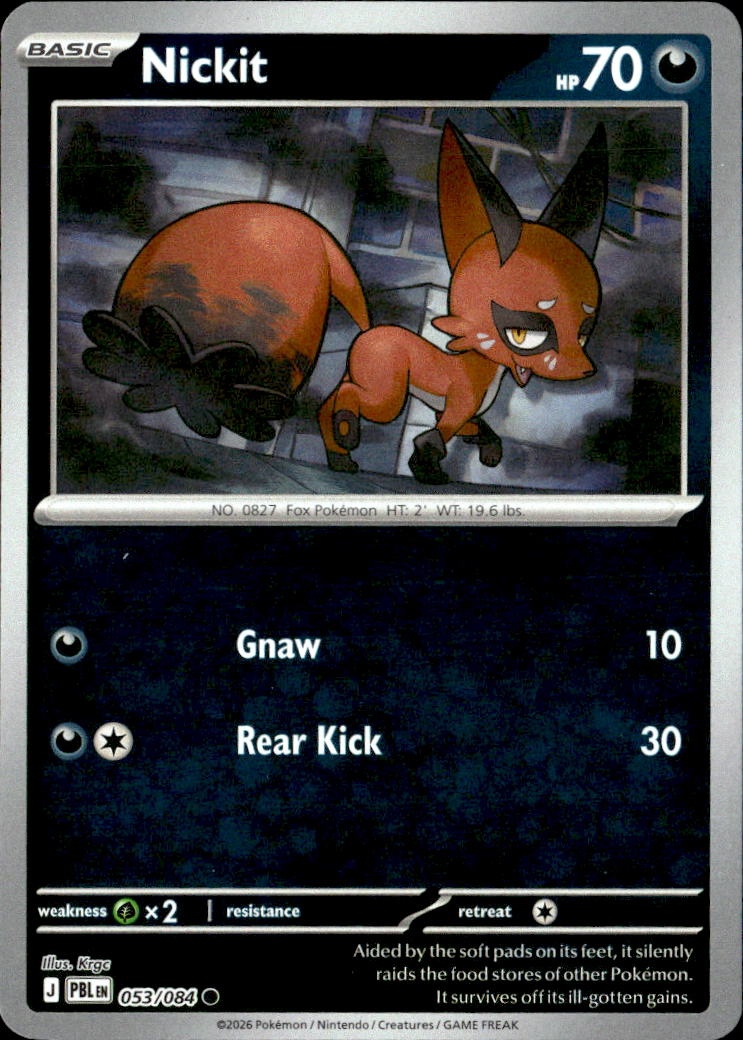 2026 Pokemon Pbl En Nickit graded slab