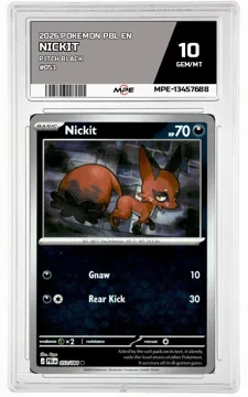 2026 POKEMON PBL EN PITCH BLACK #053 Nickit MPE 10 GEM/MT — graded card up for auction
