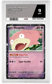 2026 POKEMON PROMOS COSMOS HOLO #086 SLOWPOKE MPE 9 MINT — graded card up for auction