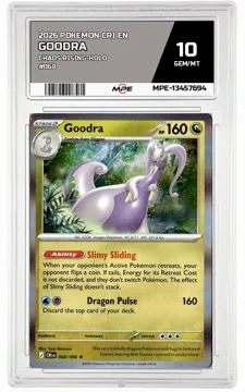 2026 POKEMON CRI EN CHAOS RISING-HOLO #068 Goodra MPE 10 GEM/MT — graded card up for auction
