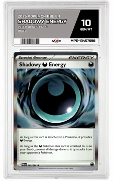 2026 POKEMON PBL EN PITCH BLACK-HOLO #083 SHADOWY ENERGY MPE 10 GEM/MT — graded card up for auction