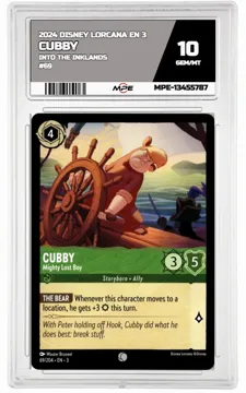 2024 DISNEY LORCANA EN 3 Into the Inklands #69 CUBBY MPE 10 GEM/MT — graded card up for auction
