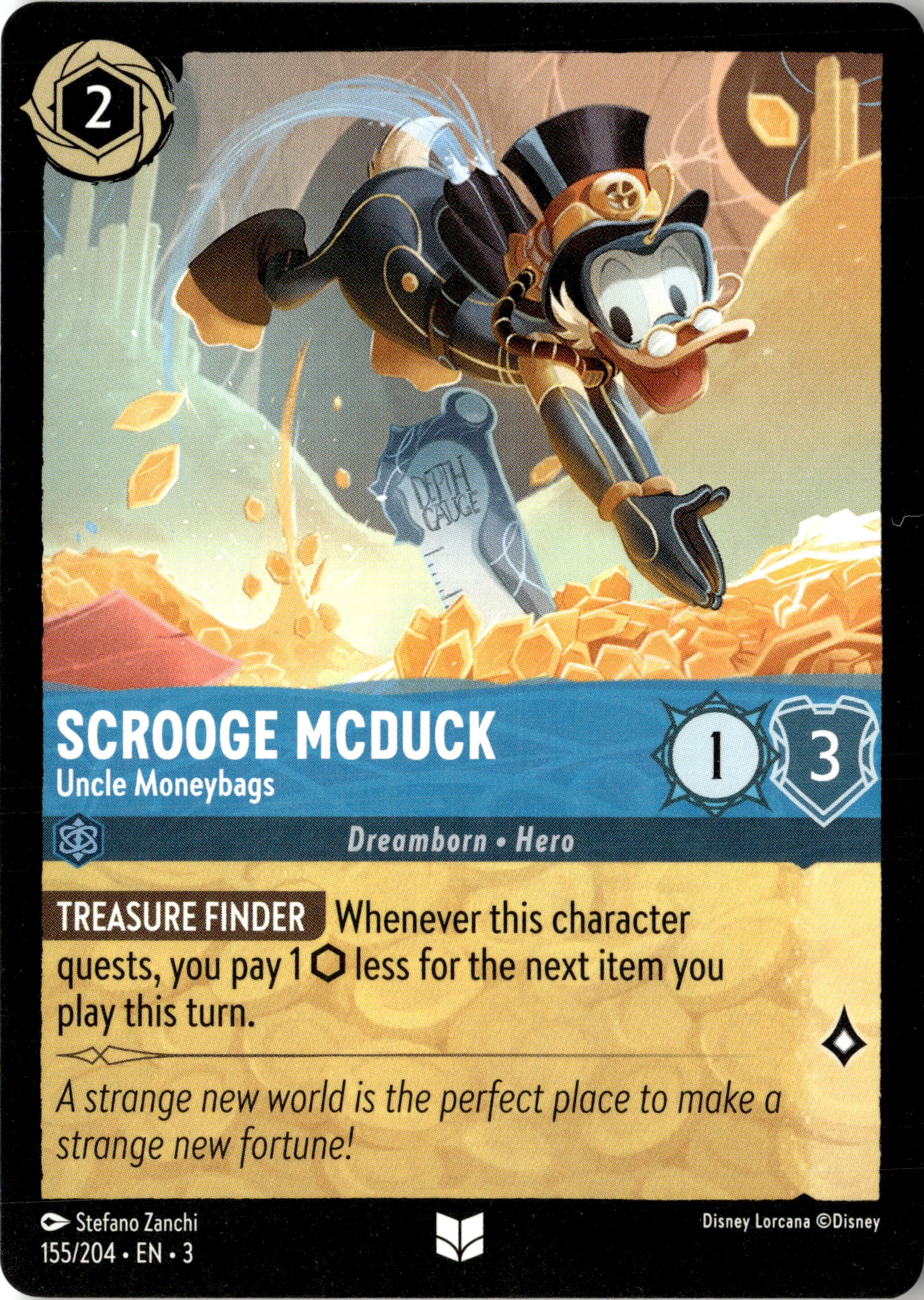 2024 Disney Lorcana En 3 Scrooge McDuck graded slab
