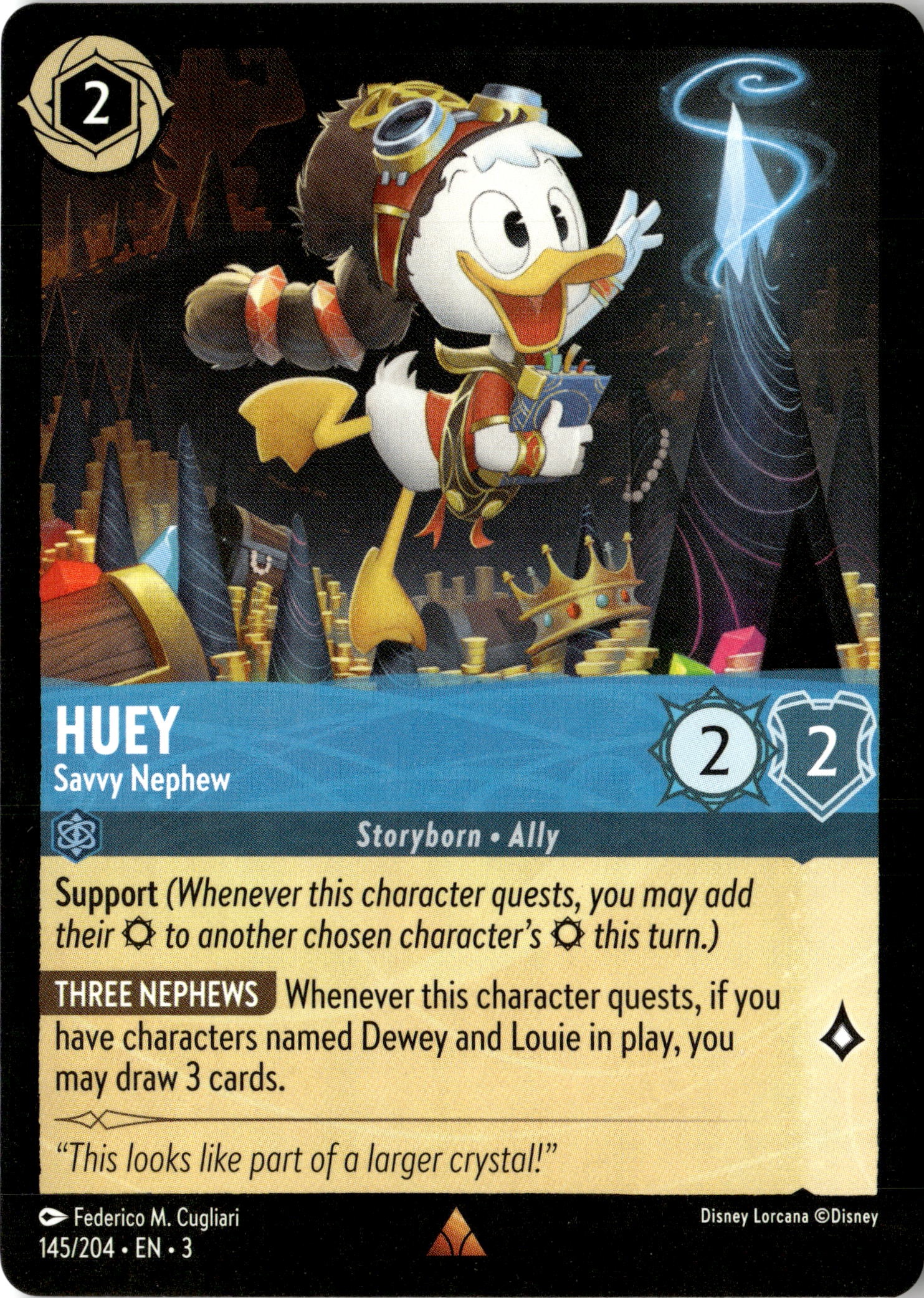 2024 Disney Lorcana En 3 Huey graded slab
