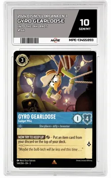 2024 DISNEY LORCANA EN 3 Into the Inklands #144 GYRO GEARLOOSE MPE 10 GEM/MT — graded card up for auction