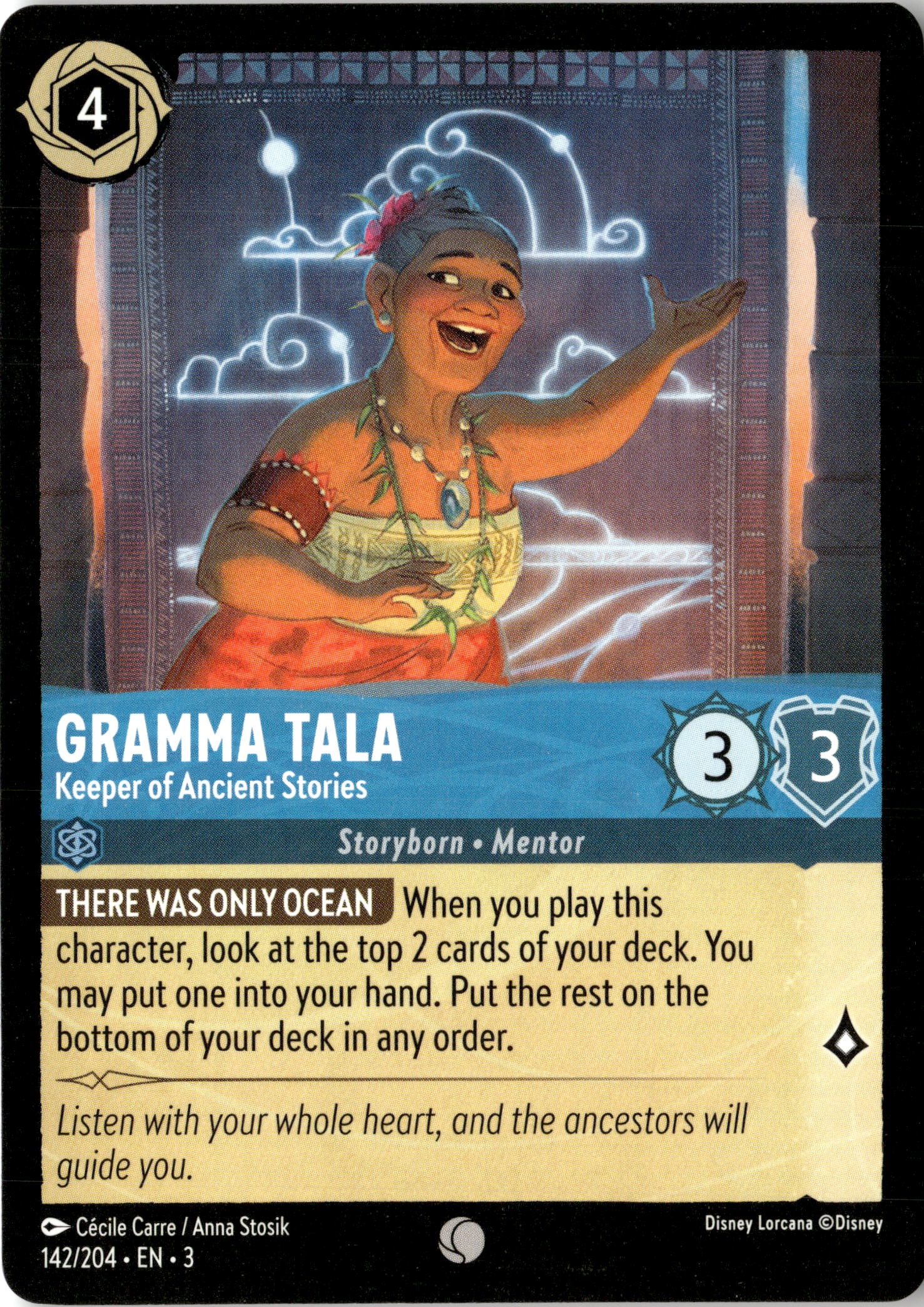 2024 Disney Lorcana En 3 Gramma Tala graded slab