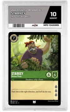 2024 DISNEY LORCANA EN 3 Into the Inklands #88 STARKEY MPE 10 GEM/MT — graded card up for auction