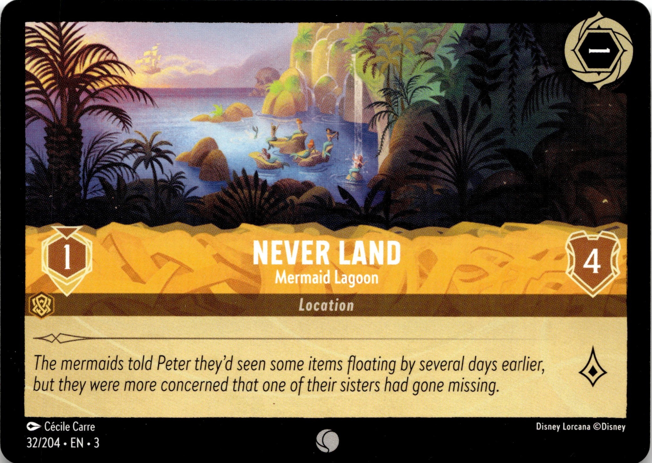 2024 Disney Lorcana En 3 Never Land graded slab