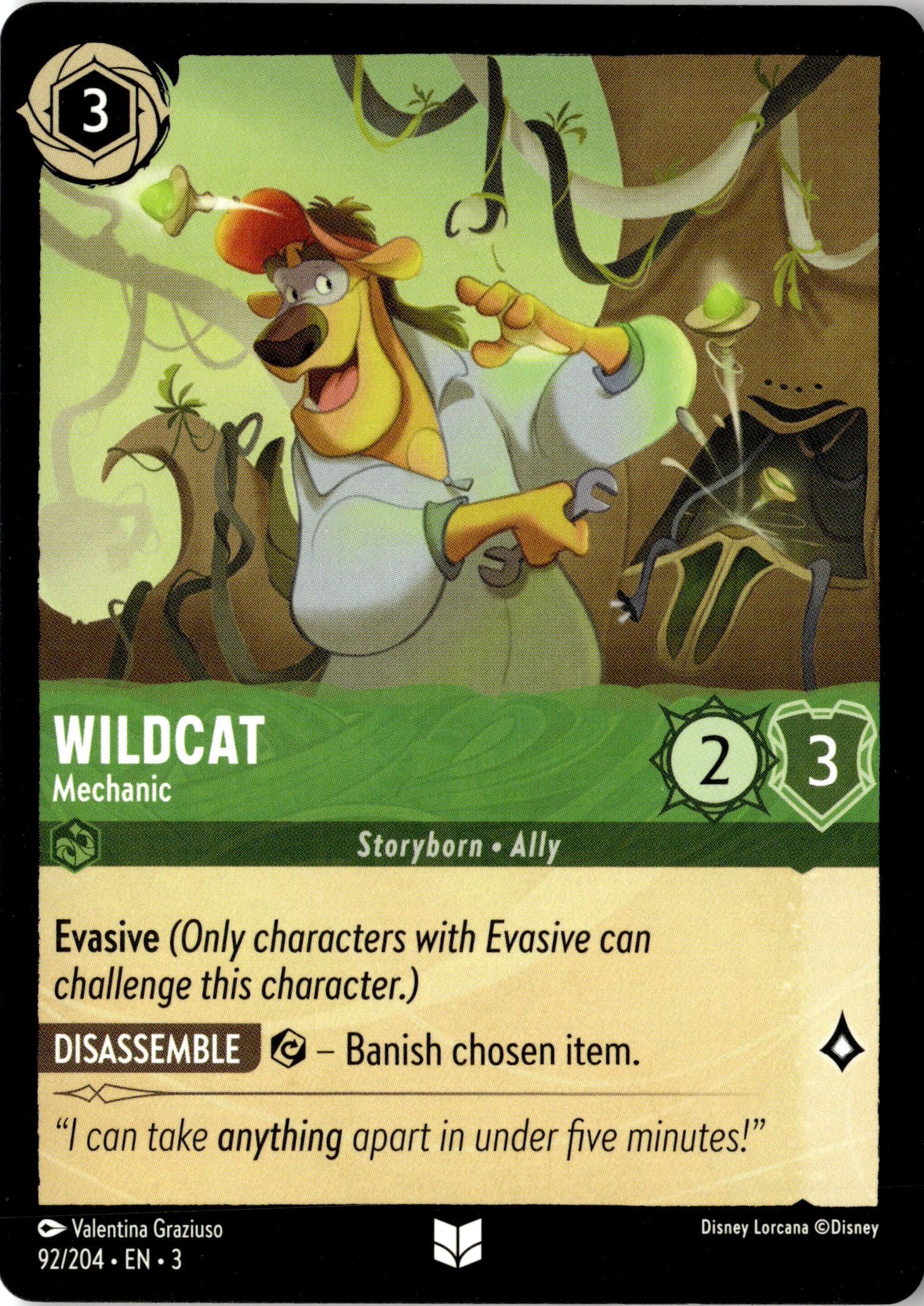 2024 Disney Lorcana En 3 Wildcat graded slab
