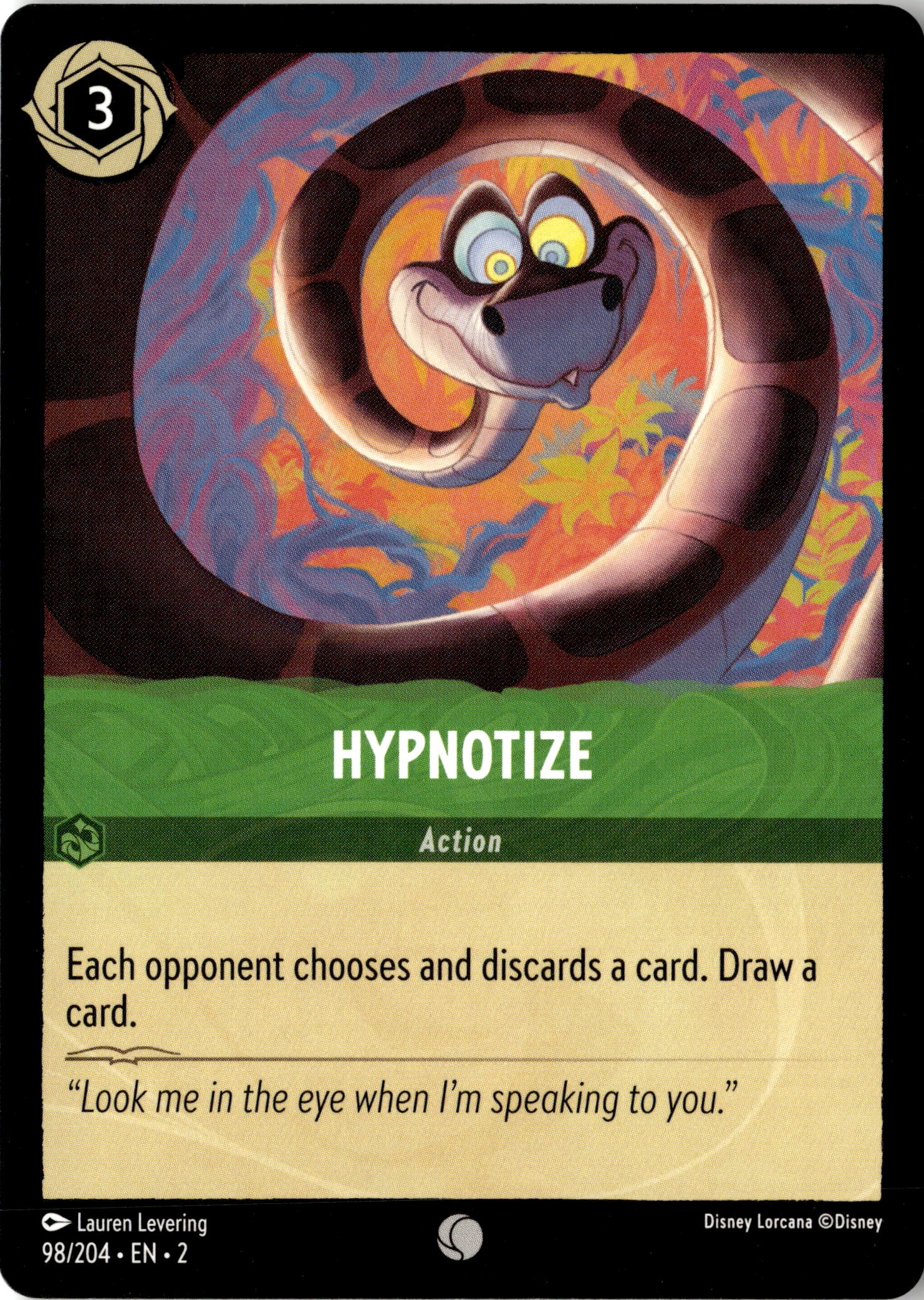 2023 Disney Lorcana En 2 Hypnotize graded slab