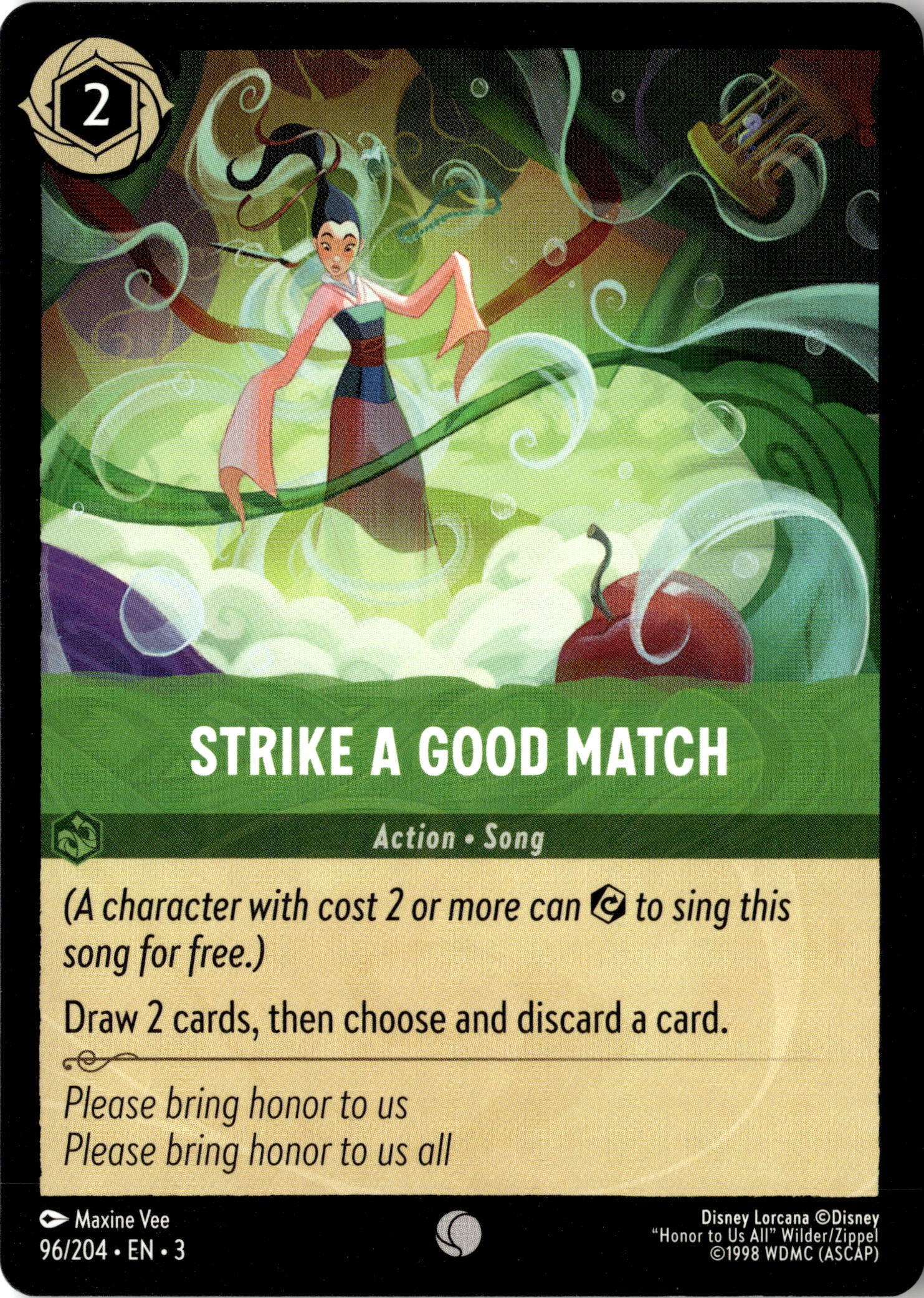 2024 Disney Lorcana En 3 Strike A Good Match graded slab